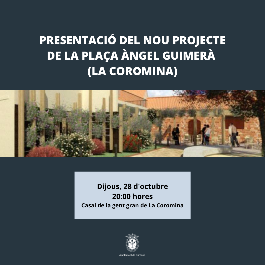 Presentació pública del nou projecte de la Plaça Àngel Guimerà, a la Coromina