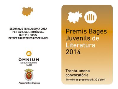 Aquest divendres es lliuren els premis Bages Juvenils de literatura a Cardona 