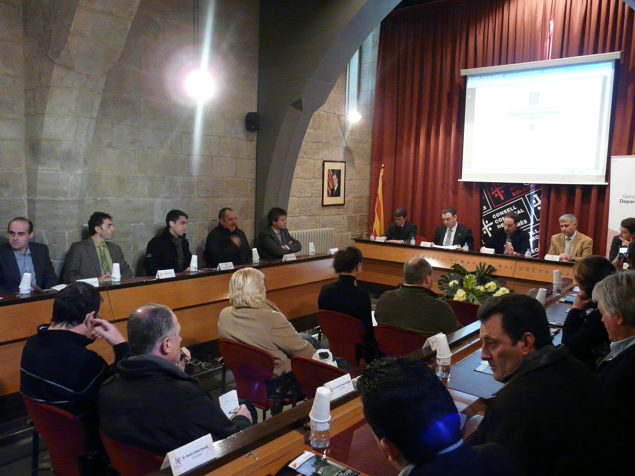 L'alcalde de Cardona assisteix a la presentació del Projecte Banda Ampla Rural per Satèl.lit celebrat avui al Consell Comarcal del Solsonès 