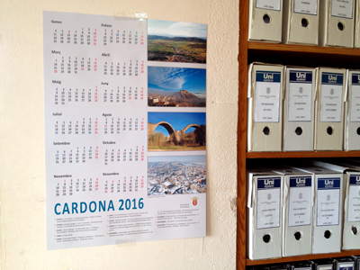 Es torna a distribuir el calendari de Cardona 2016 