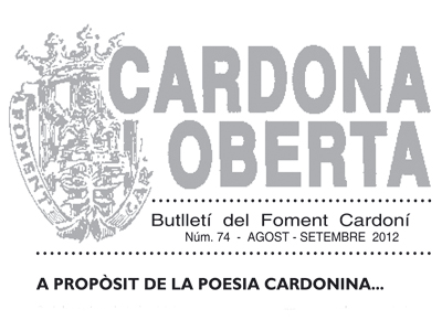 El Foment Cardoní presenta el nou exemplar del Butlletí Cardona Oberta