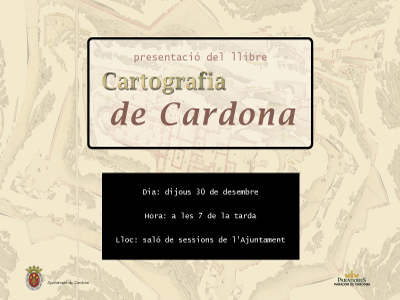 L'Ajuntament de Cardona recull en un llibre tota la cartografia del castell de Cardona entre els segles XVIII i XIX