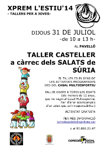 Avui Taller Casteller al Casal Multiesportiu