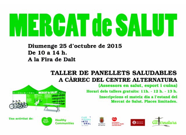 Taller de panellets saludables al Mercat de Salut 