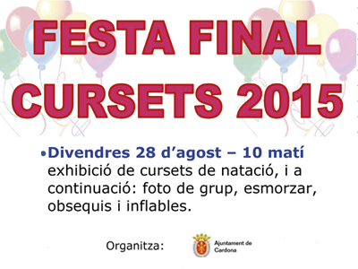 Festa de fi de curs del cursets de natació