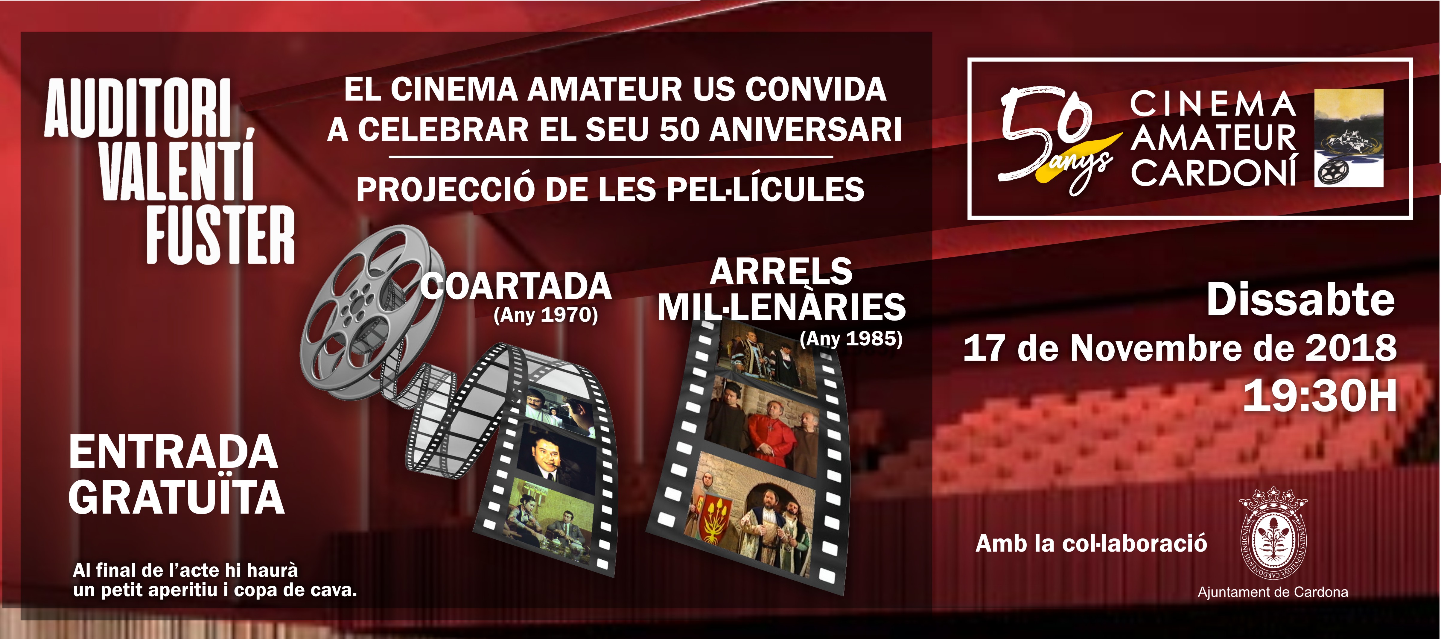 El Cinema Amateur Cardoní celebra aquest dissabte els seus 50 anys de trajectòria