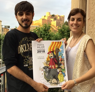 Un estudiant d'art guanya el concurs de cartells de la Festa Major de Cardona 2018