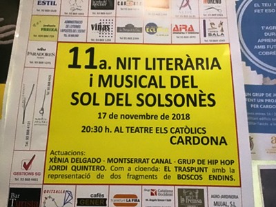 El Teatre dels Catòlics acull dissabte l'11a Nit Literària i Musical del Sol del Solsonès