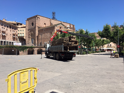 Canvis en la mobilitat a la plaça de la Fira pel muntatge de la plaça de bous