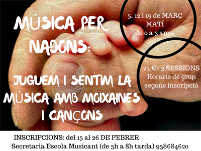 Taller de música per a nadons a Musicant 