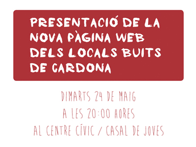 Cardona presenta dimarts vinent la nova web amb l'oferta de locals comercials buits del municipi 