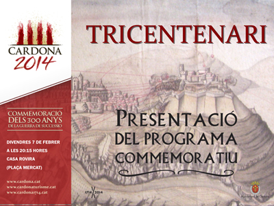 Cardona presenta els actes commemoratius del Tricentenari de 1714