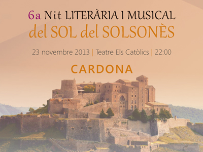 La Nit Literària Musical del Sol del Solsones torna a Cardona aquest dissabte