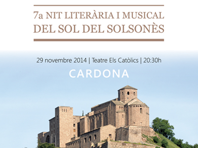 Cardona celebra aquest dissabte la VII Nit Literària Musical del Sol del Solsonès 