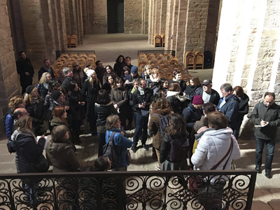 Una seixantena de guies de turisme de Catalunya visiten Cardona per conèixer de primera mà els seus recursos turístics